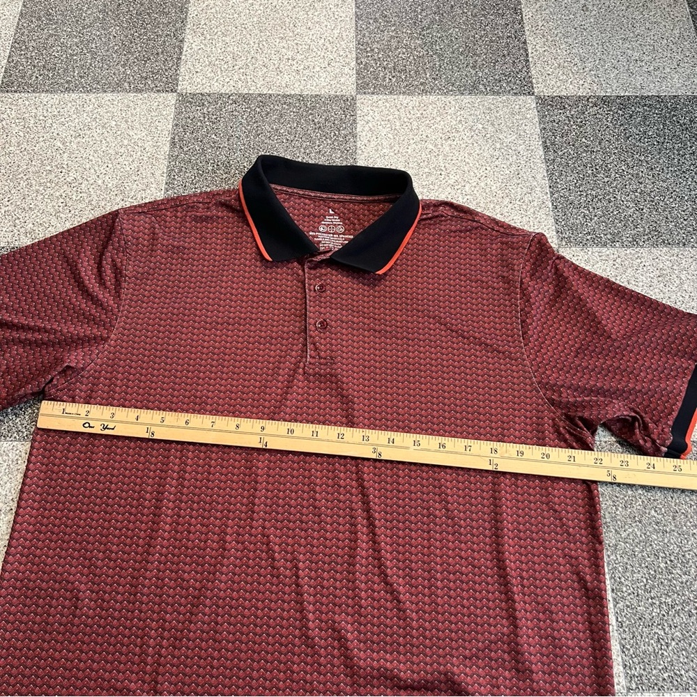 Men's Burgundy Polo Shirt- Size L - Picture 5 of 7